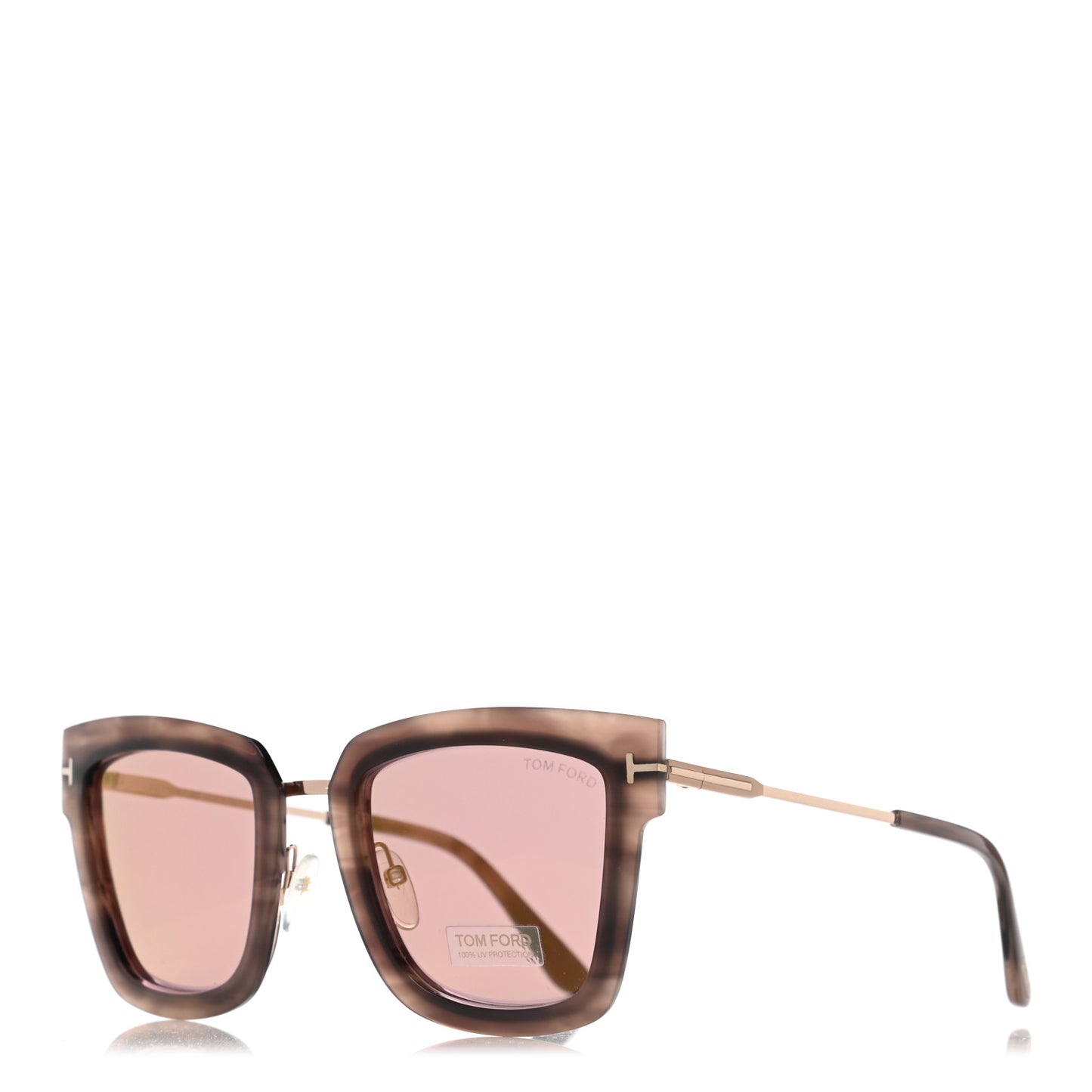 Acetate Lara Sunglasses TF573 Pink Melange Havana