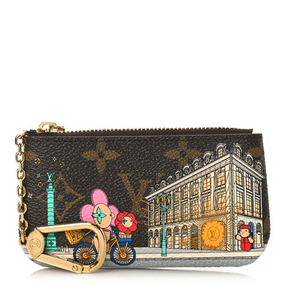 Louis Vuitton Monogram 2022 Christmas Animation Paris Key Pouch Pink 1 of 8