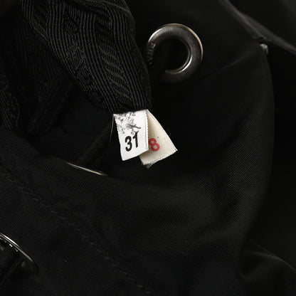 Prada Tessuto Nylon Saffiano Medium Backpack Black 7 of 17