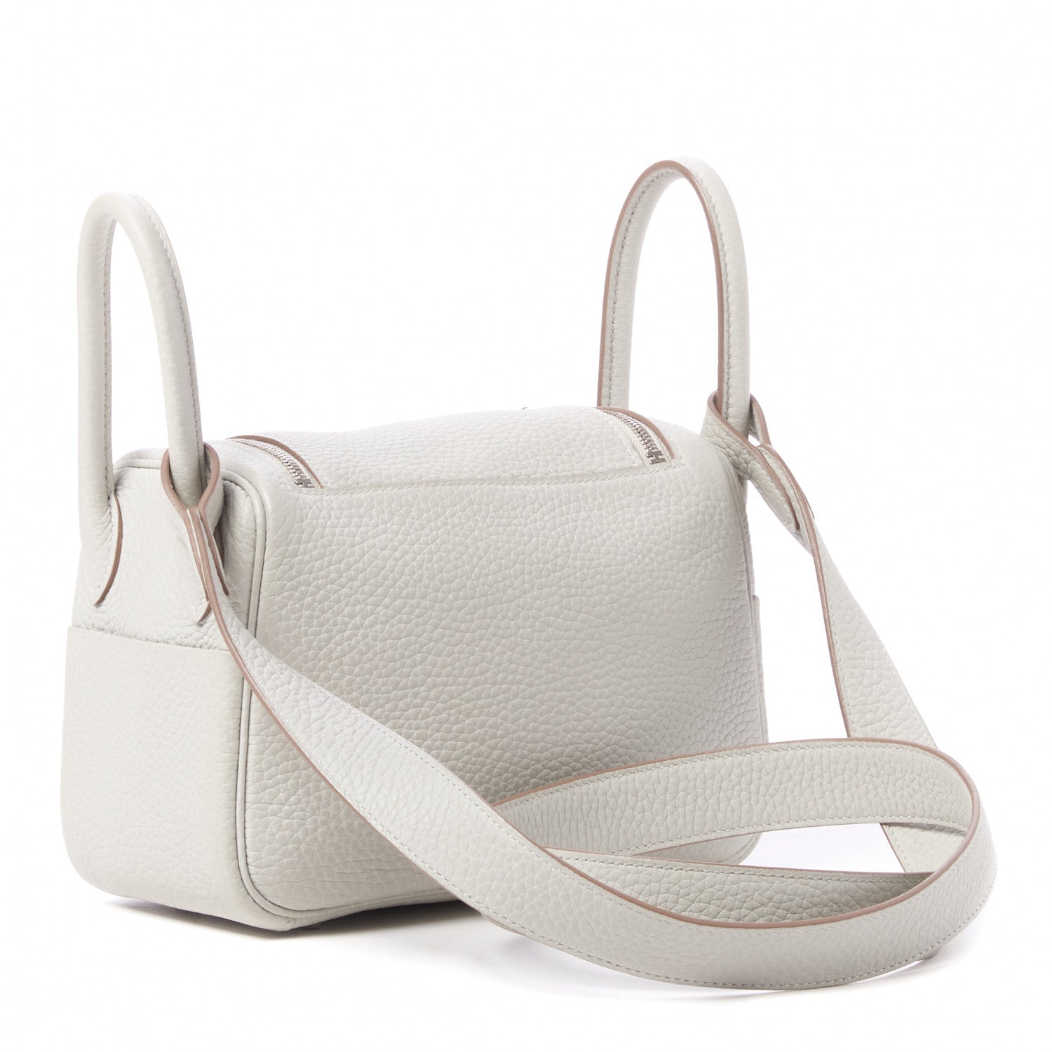 Hermes Taurillon Clemence Mini Lindy 20 Gris Perle 2 of 9
