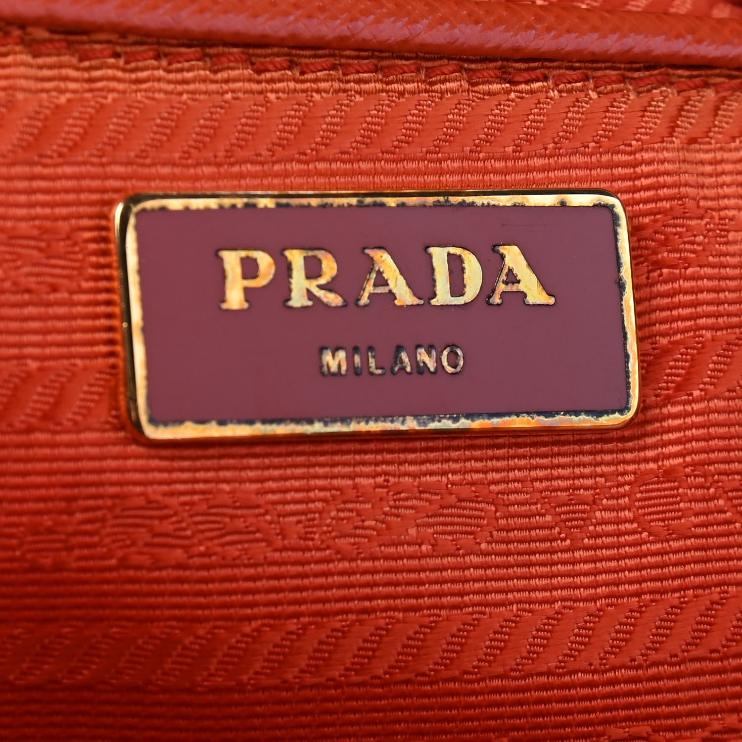Prada Saffiano Large Galleria Double Zip Tote Papaya 5 of 10