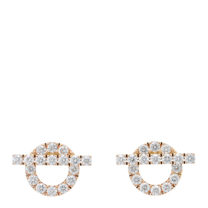 Hermes 18K Rose Gold Diamond Finesse Earrings 1 of 4