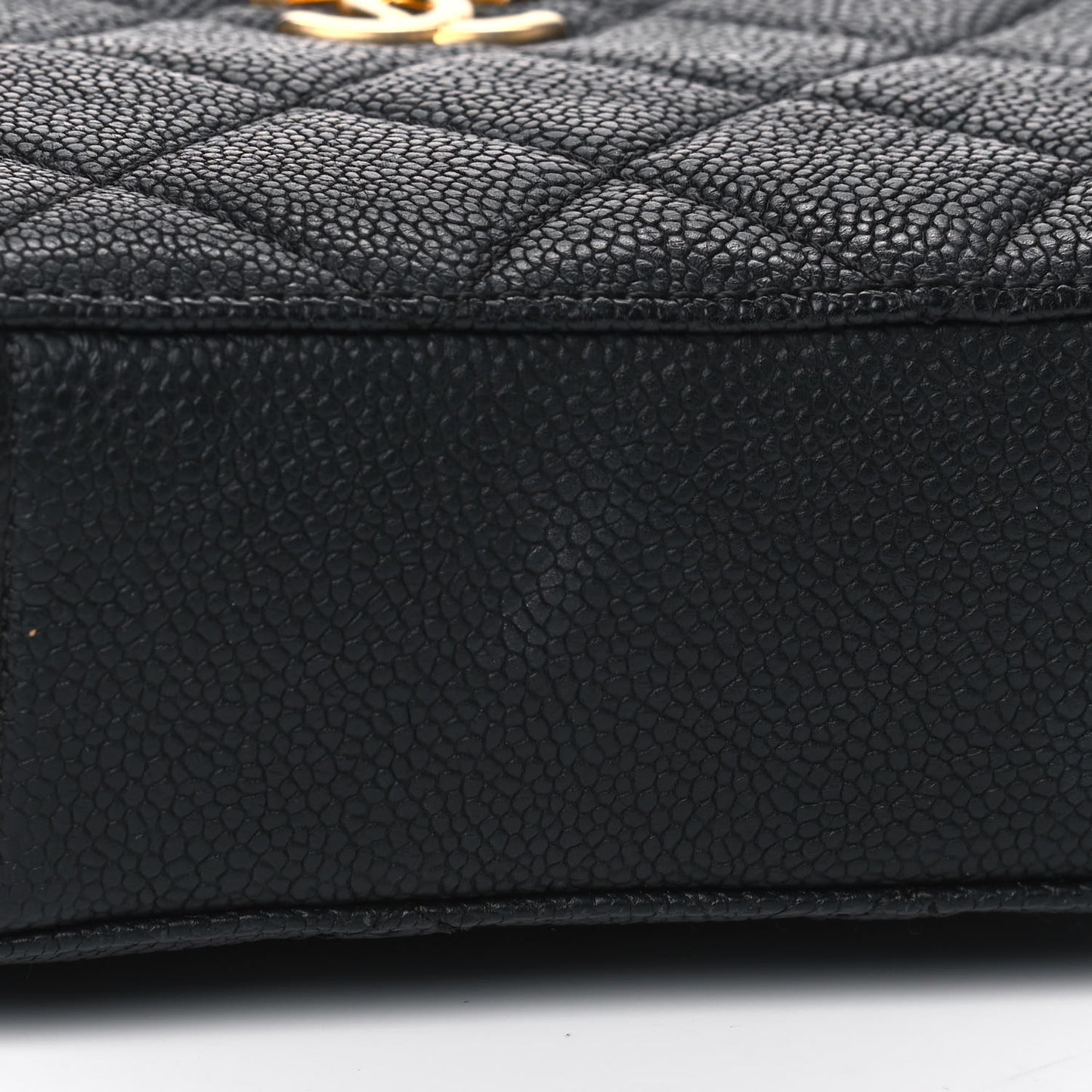 Caviar Quilted Waist Bag Black