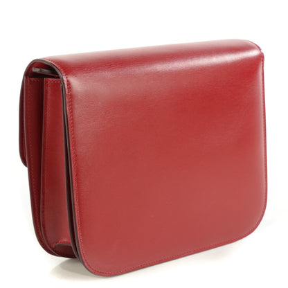 Celine Box Calfskin Medium Classic Box Flap Bag Red 4 of 10