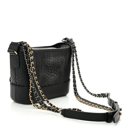 Chanel Snakeskin Small Gabrielle Hobo Black 3 of 11