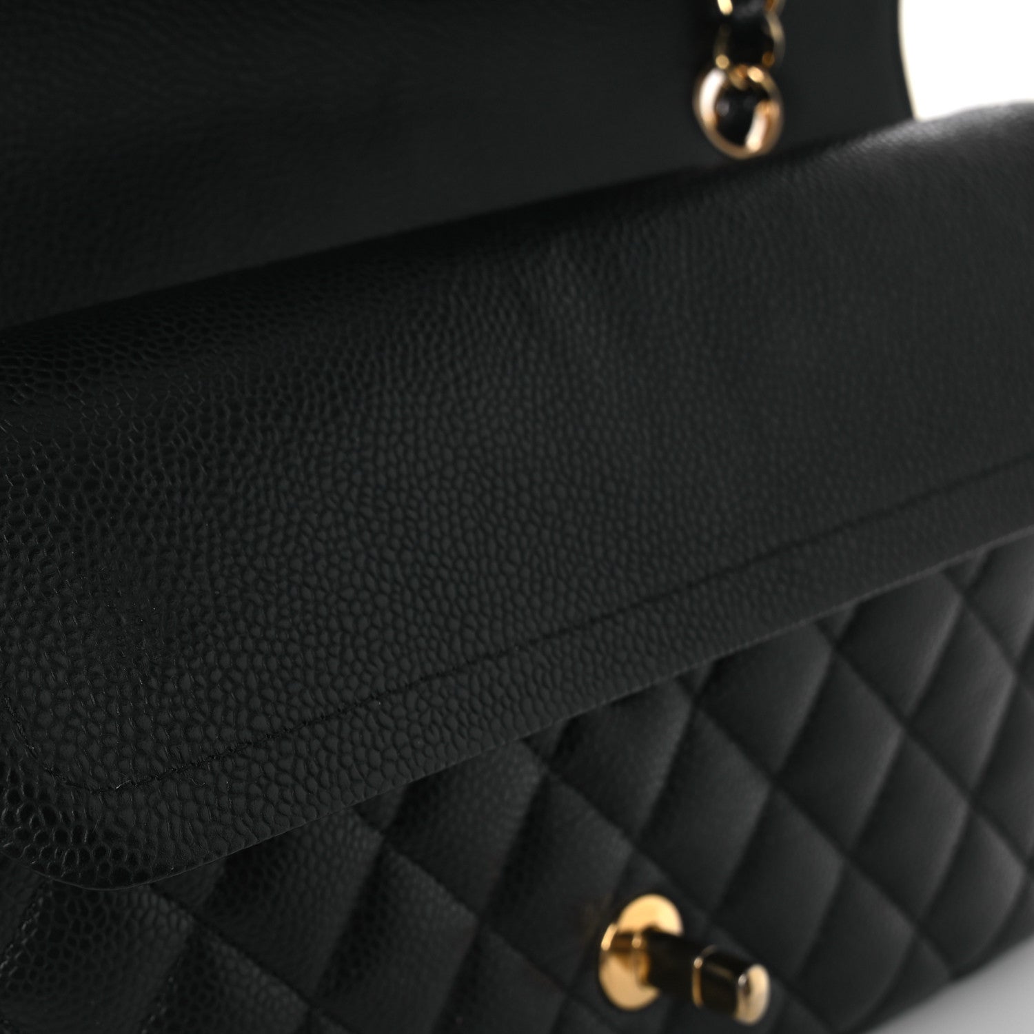 Chanel Caviar Quilted Medium Double Flap Black 12 of 15