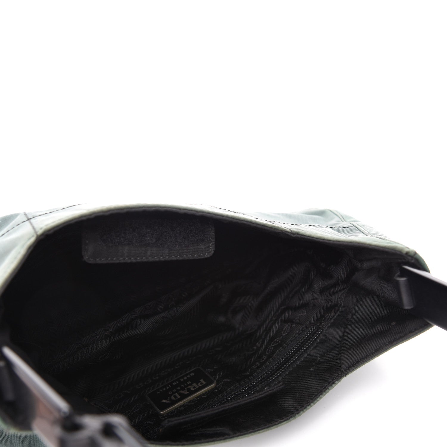 Prada Nylon Quilted Shoulder Bag Dark Green 5 of 11