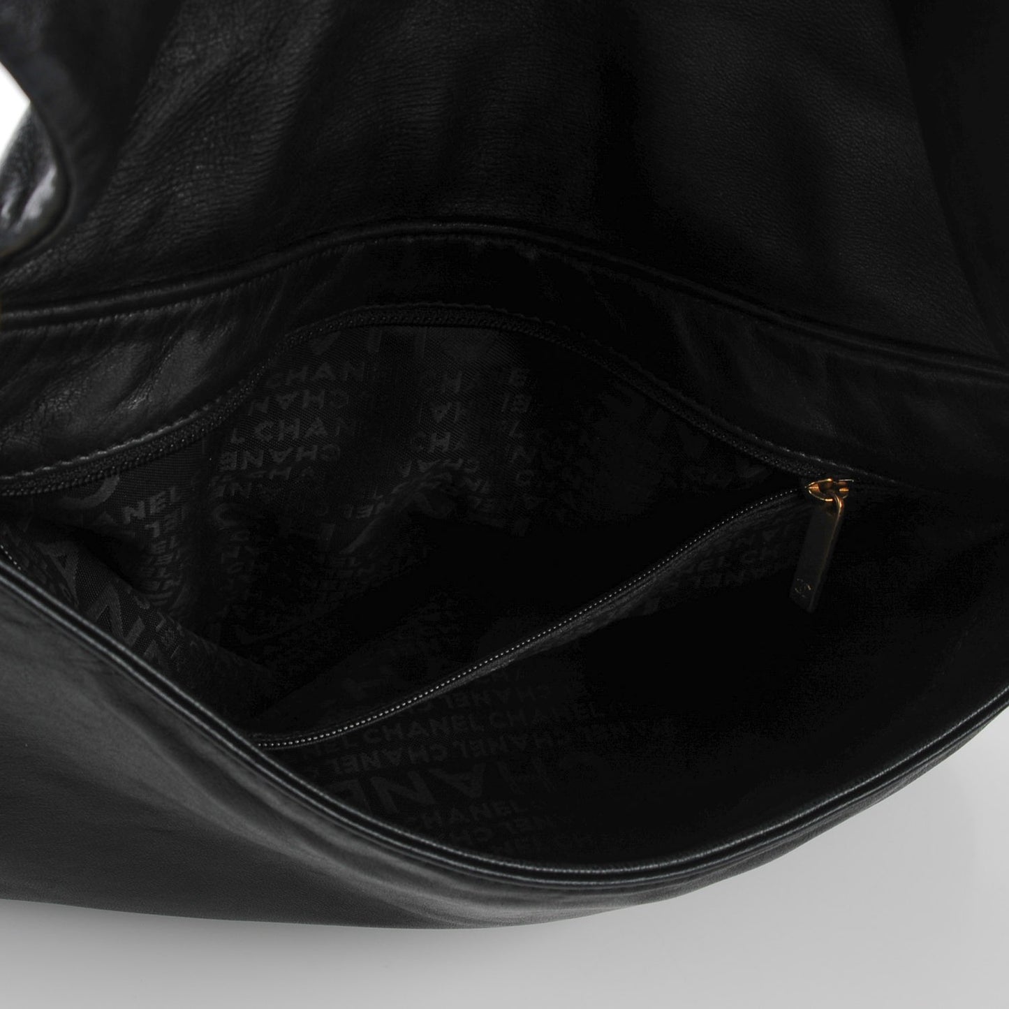 Lambskin Flap Shoulder Bag Black