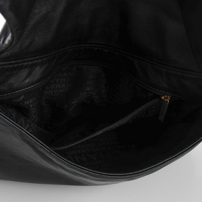 Chanel Lambskin Flap Shoulder Bag Black 5 of 8