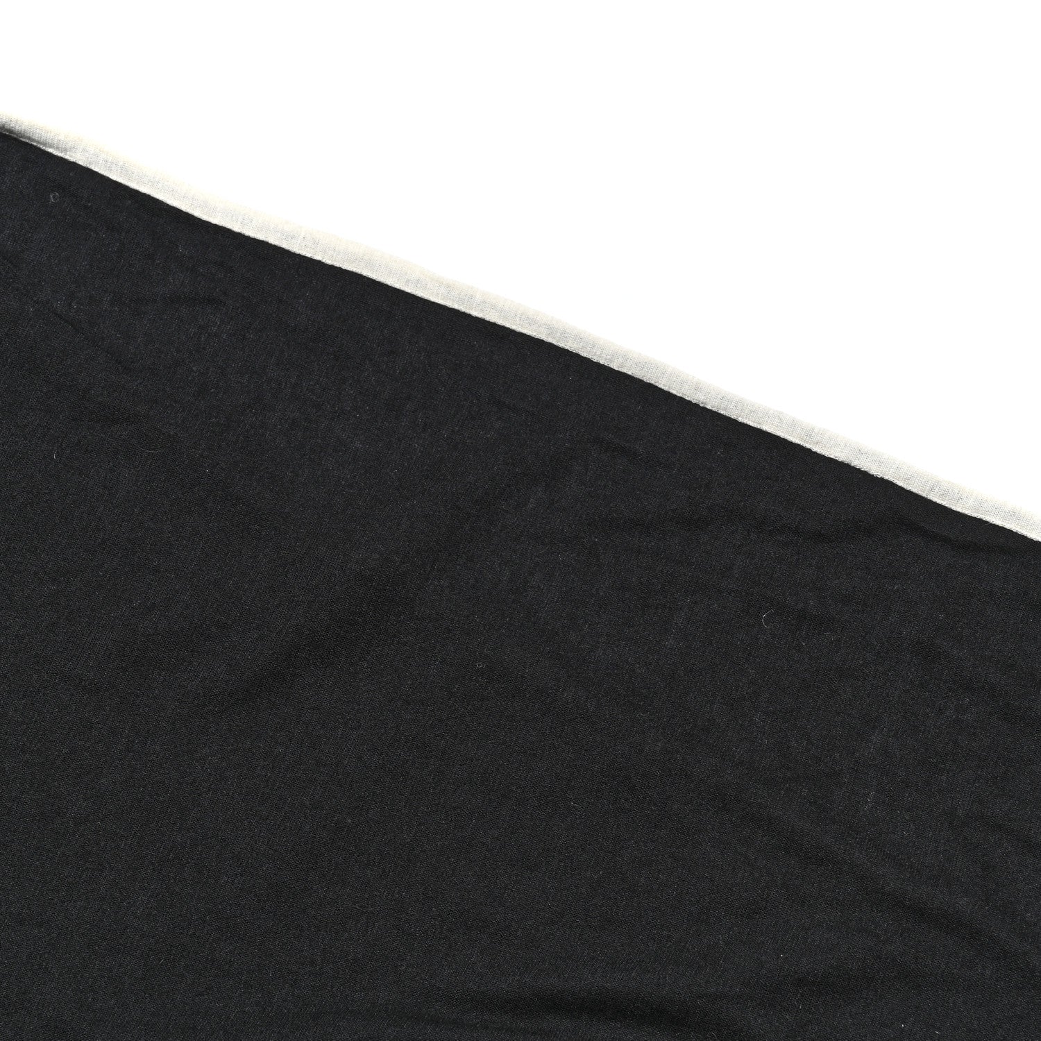 Chanel Cashmere Silk CC Scarf Black White 4 of 4