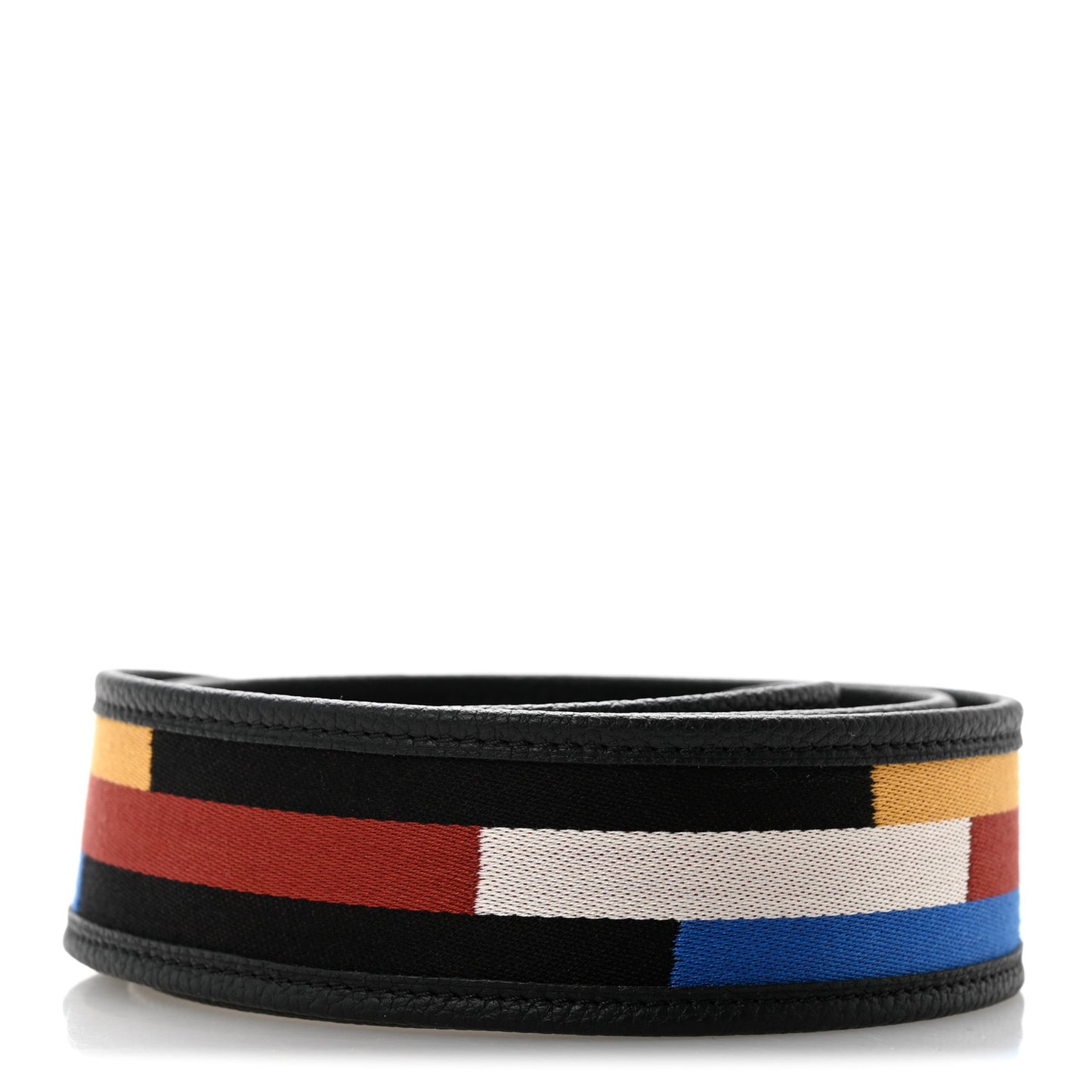 Canvas Calfskin Across Strap Black Multicolor Black Multicolor
