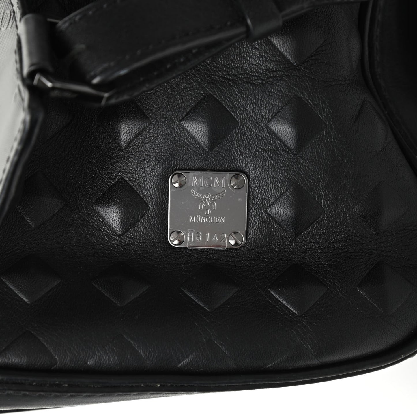 Calfskin Embossed Medium M Moment Backpack Black