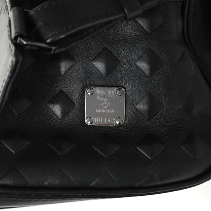 MCM Calfskin Embossed Medium M Moment Backpack Black 7 of 12