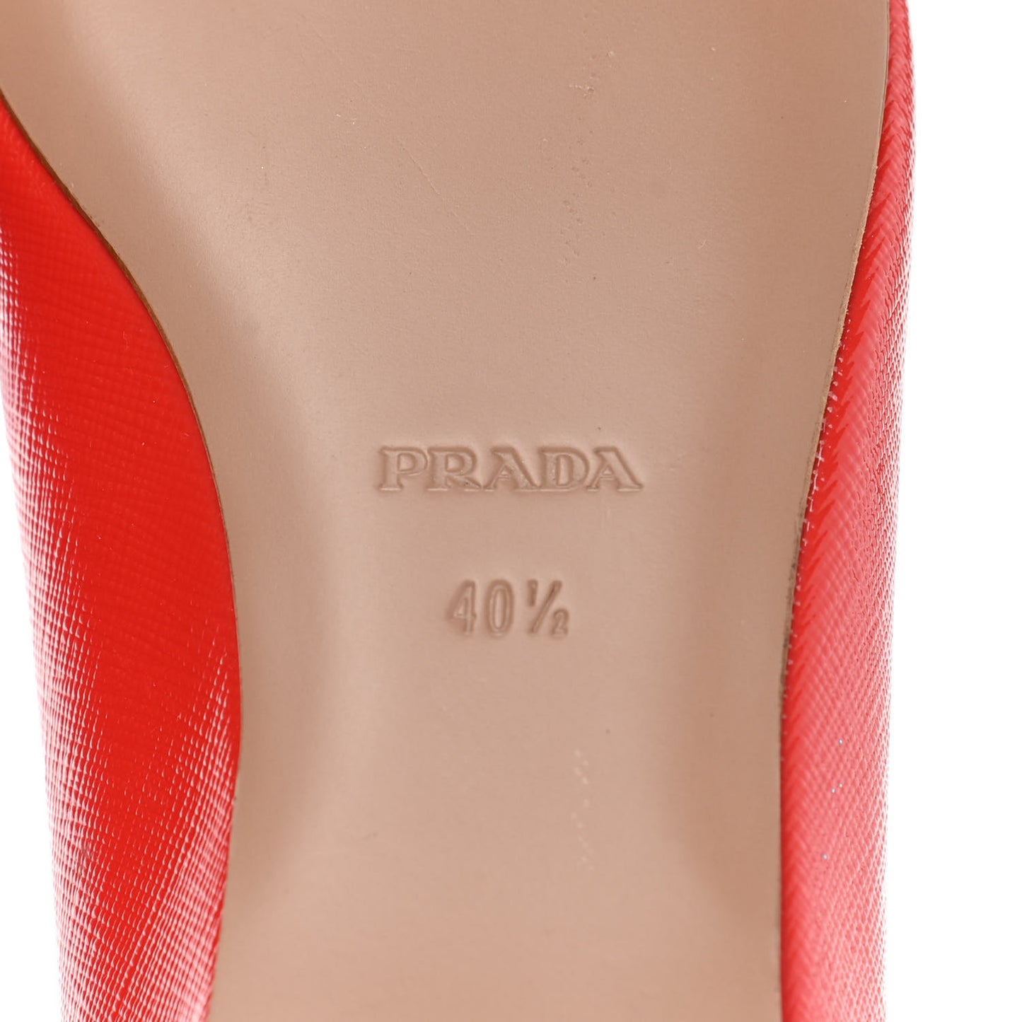 Saffiano Vernice Logo Loafers 40.5 Red