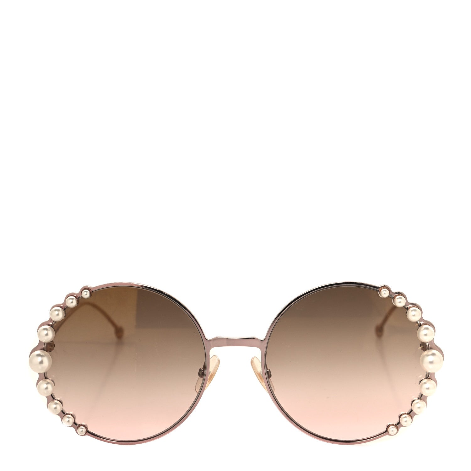 Fendi Metal Dots Round Sunglasses FF 0259/S Rose Gold 2 of 6