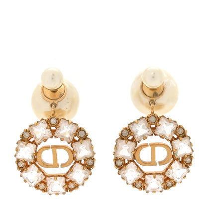 Christian Dior Pearl Crystal Dior Tribales Drop Earrings Gold 1 of 6