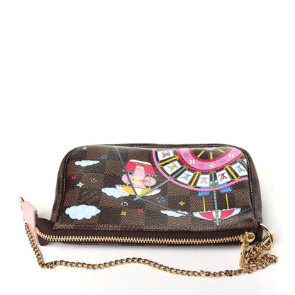 Louis Vuitton Damier Ebene 2020 Christmas Animation Big Wheel Mini Pochette Accessories Rose Ballerine 10 of 10