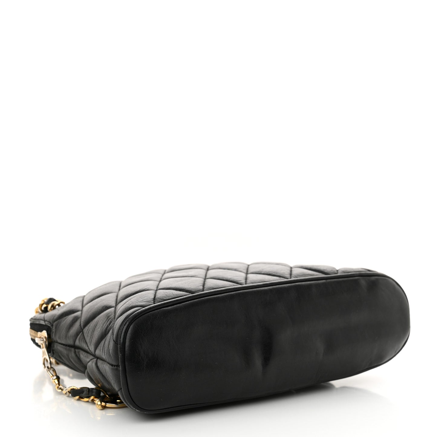 Lambskin Quilted Shoulder Bag Black