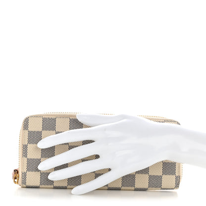 Louis Vuitton Damier Azur Clemence Wallet Rose Ballerine 2 of 9