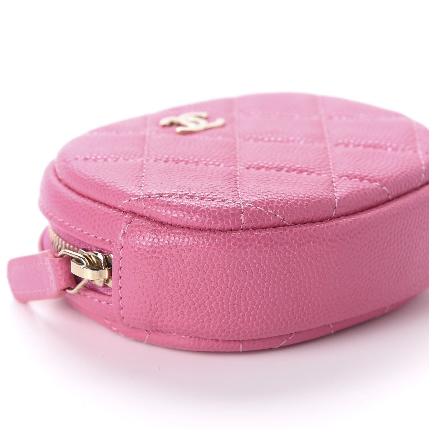 Chanel Caviar Quilted Zip Around Classic Coin Purse Pink 6 of 11