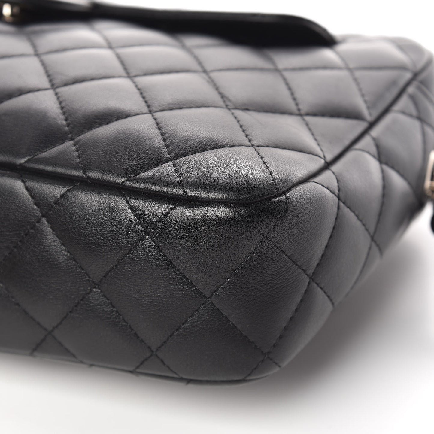 Calfskin Quilted Cambon Camera Bag Black