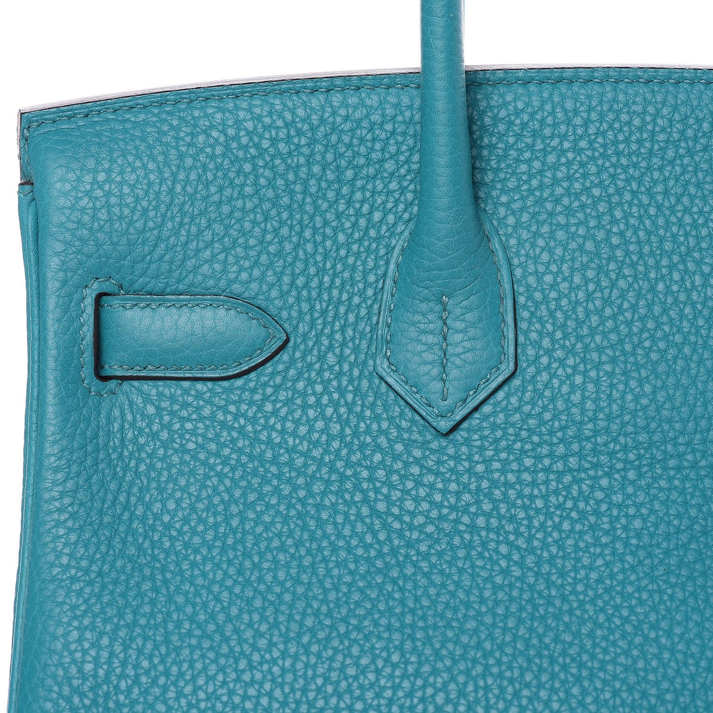 Taurillon Clemence Birkin 30 Bleu Paon