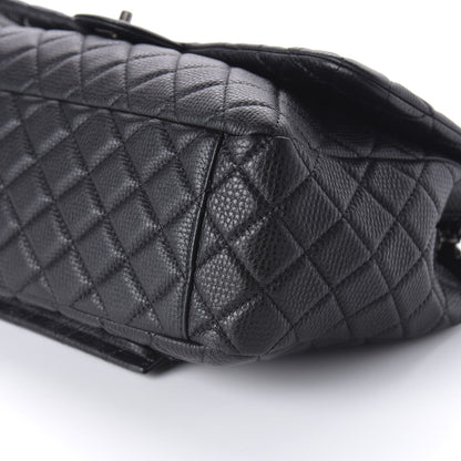 Chanel Calfskin Quilted Small XXL Travel Flap Bag Black 7 of 10