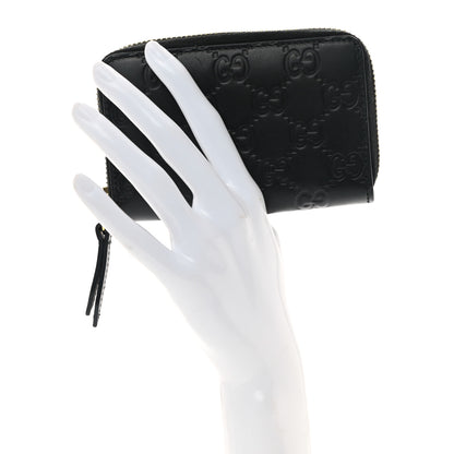 Gucci Guccissima Zip Around Card Case Black 2 of 8