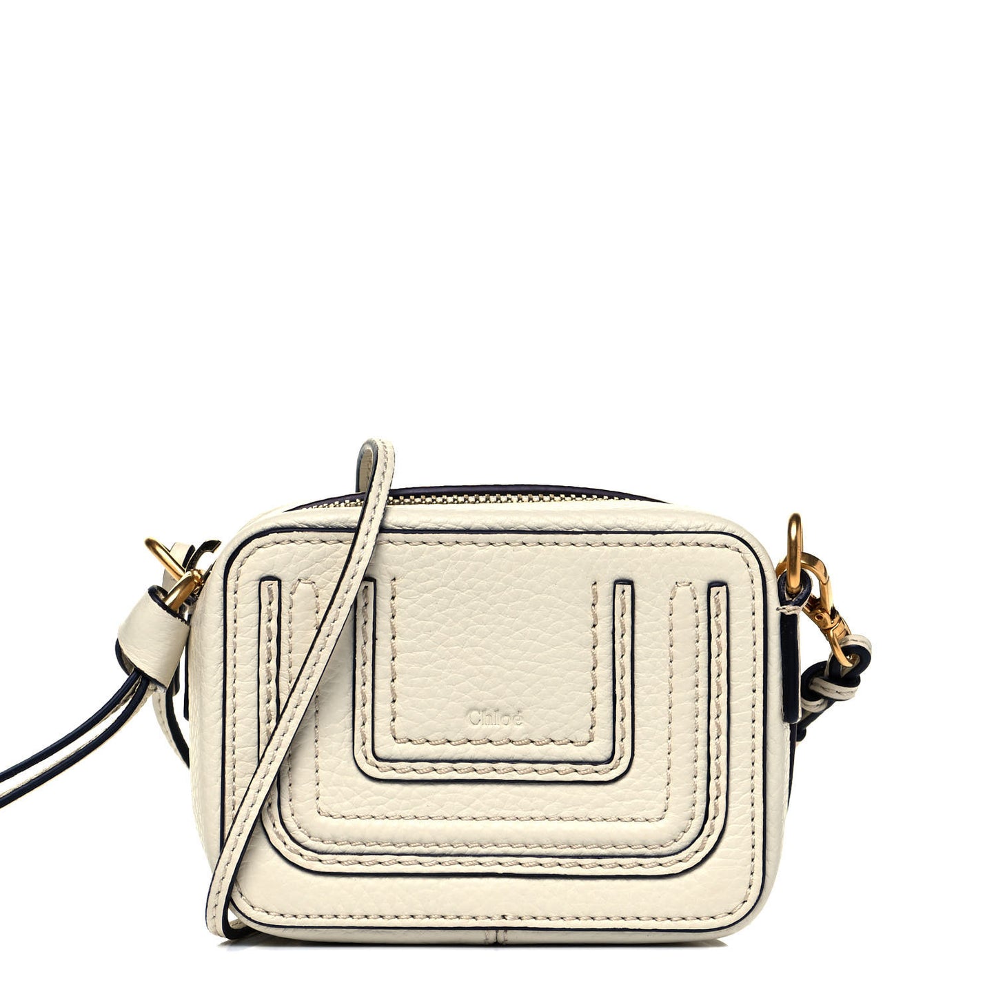 Calfskin Mini Marcie Crossbody Bag Natural White