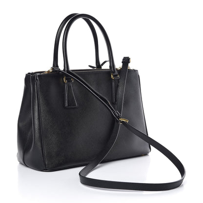 Prada Saffiano Small Galleria Double Zip Tote Black 4 of 8