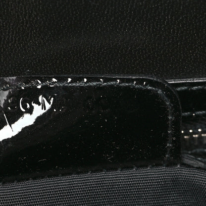 Christian Dior Patent Crocodile Embossed 61 Tote Black 7 of 9
