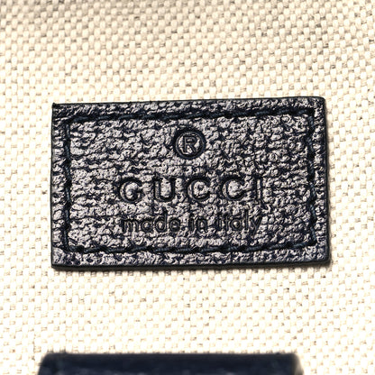Gucci GG Supreme Monogram Medium Ophidia Double Buckle Backpack Beige Blue Black 6 of 10