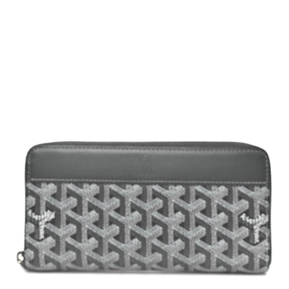 Goyard Goyardine Matignon Zip Around GM Wallet Grey 1 of 7