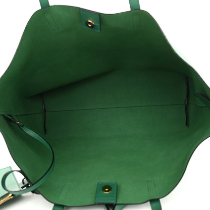 Saint Laurent Calfskin Large Shopping Tote Emerald Green 5 of 8