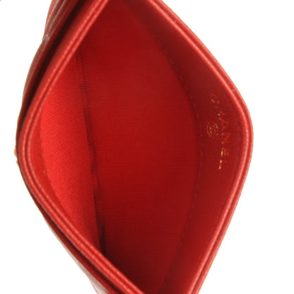 Chanel Caviar Camellia Embossed Card Holder Red 5 of 8