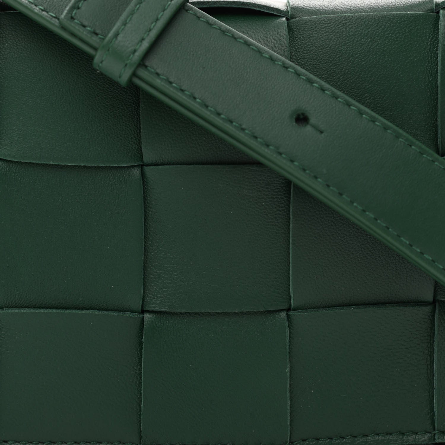 Bottega Veneta Lambskin Maxi Intrecciato Small Cassette Crossbody Bag Raintree 8 of 10