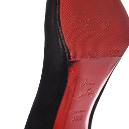 Christian Louboutin Suede Pigalle Follies 100 Pumps 36.5 Black 9 of 11