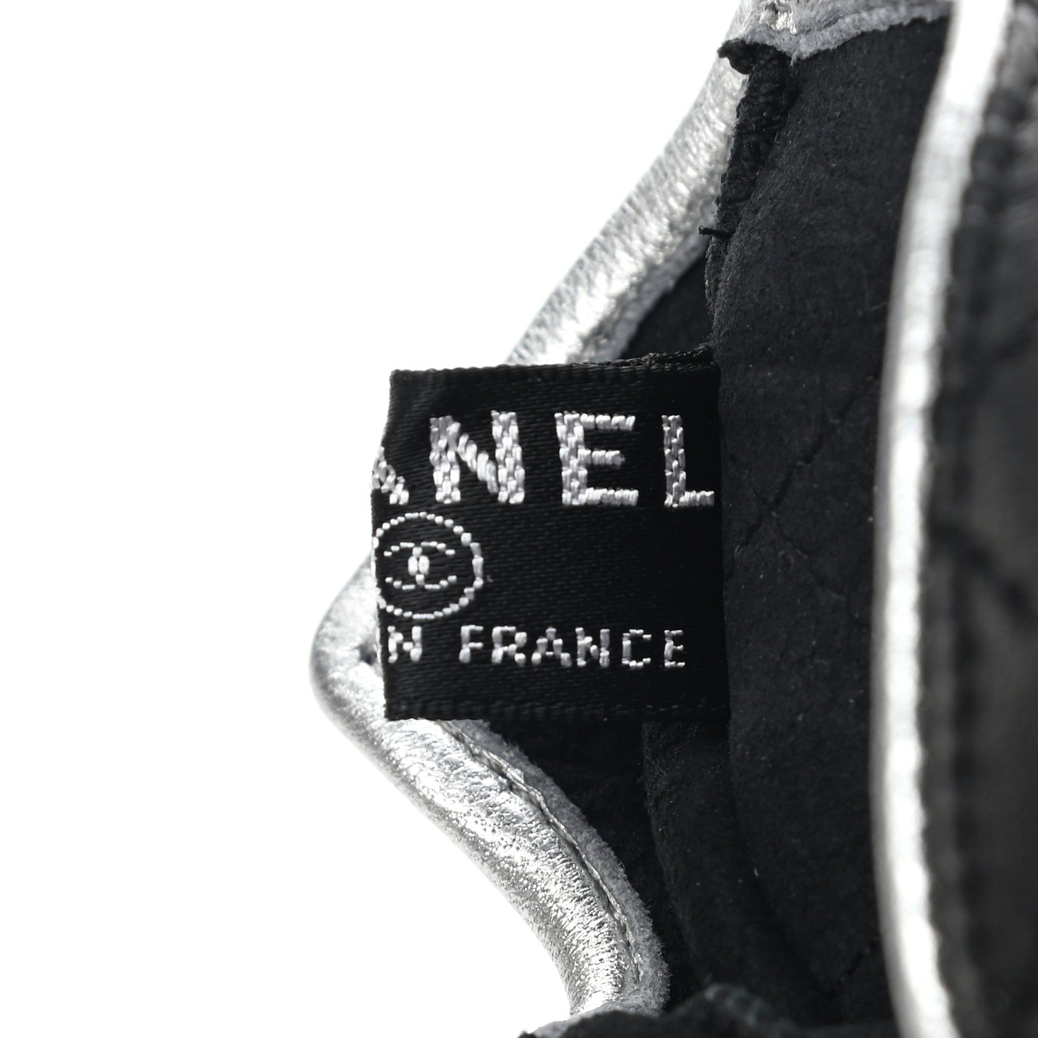 Chanel Lambskin Stitched Fingerless CC Embellished Gloves 7.5 Black 5 of 7