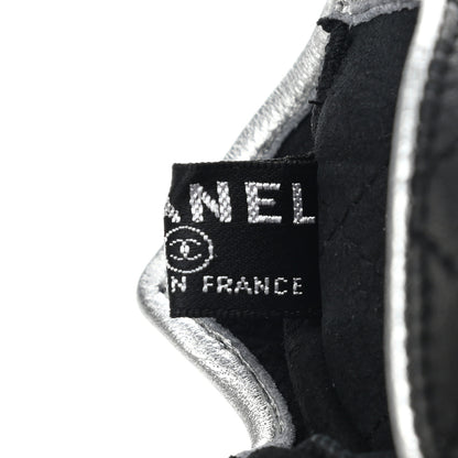 Chanel Lambskin Stitched Fingerless CC Embellished Gloves 7.5 Black 5 of 7