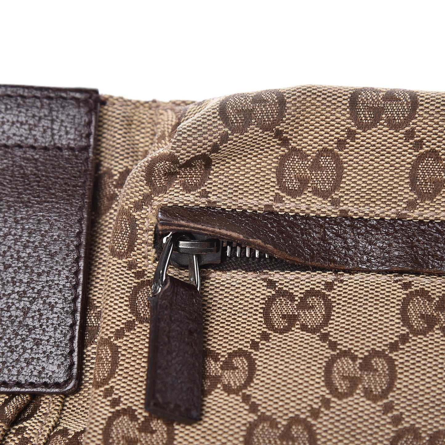 Monogram Web Belt Bag Dark Brown