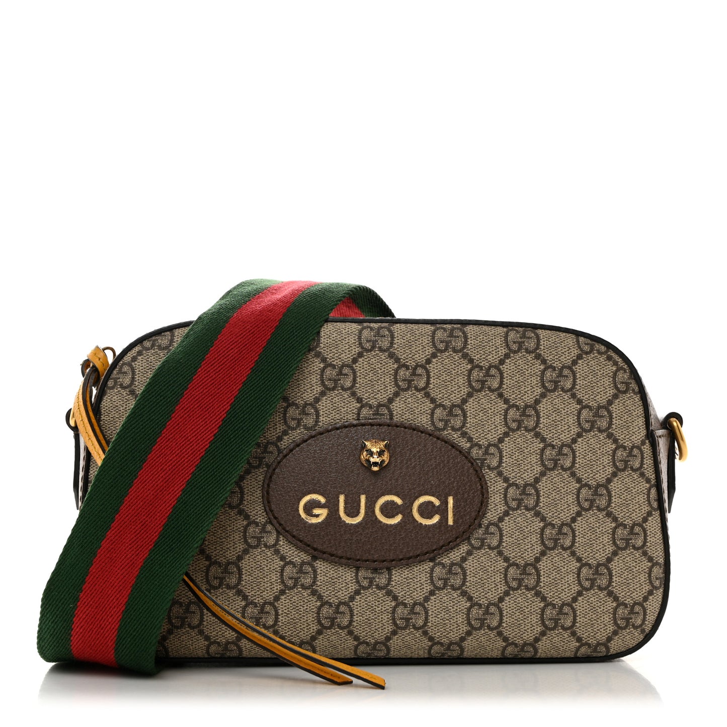 GG Supreme Monogram Web Neo Vintage Shoulder Bag Beige New Acero Crop