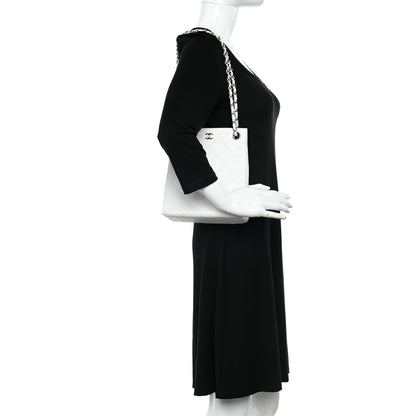 Chanel Caviar Quilted Shoulder Bag White 2 of 10