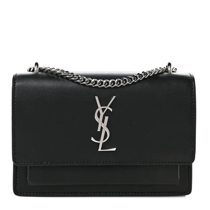 Saint Laurent Calfskin Monogram Sunset Chain Wallet Black 1 of 10