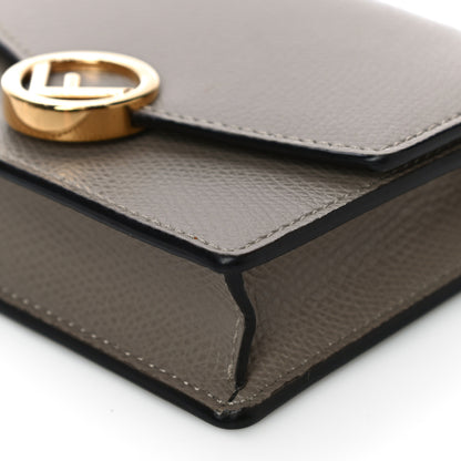 Fendi Vitello Cruise F is Fendi Geometric Flap Wallet on Chain Tortora 6 of 11