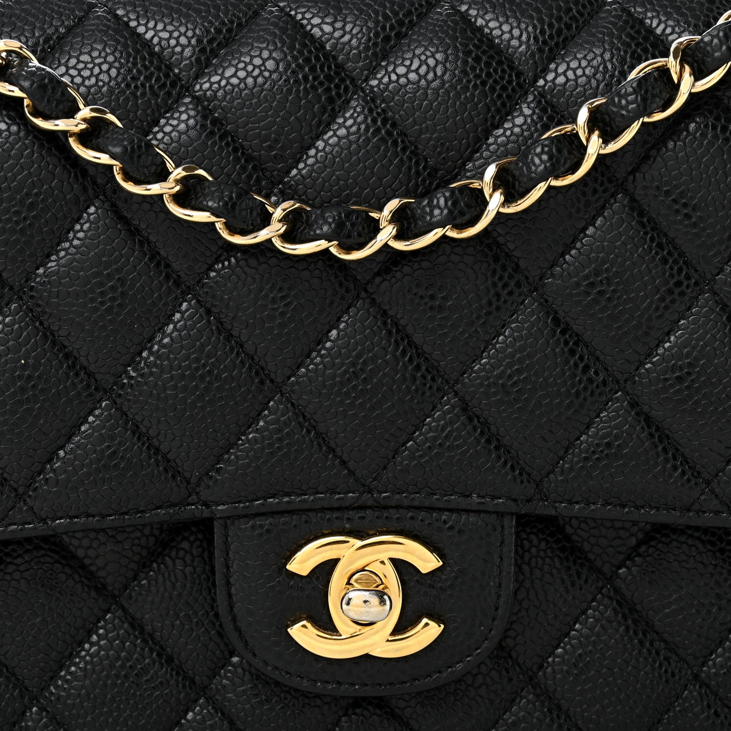 Chanel Caviar Quilted Medium Double Flap Black 8 of 11
