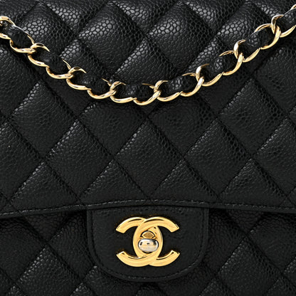 Chanel Caviar Quilted Medium Double Flap Black 8 of 11