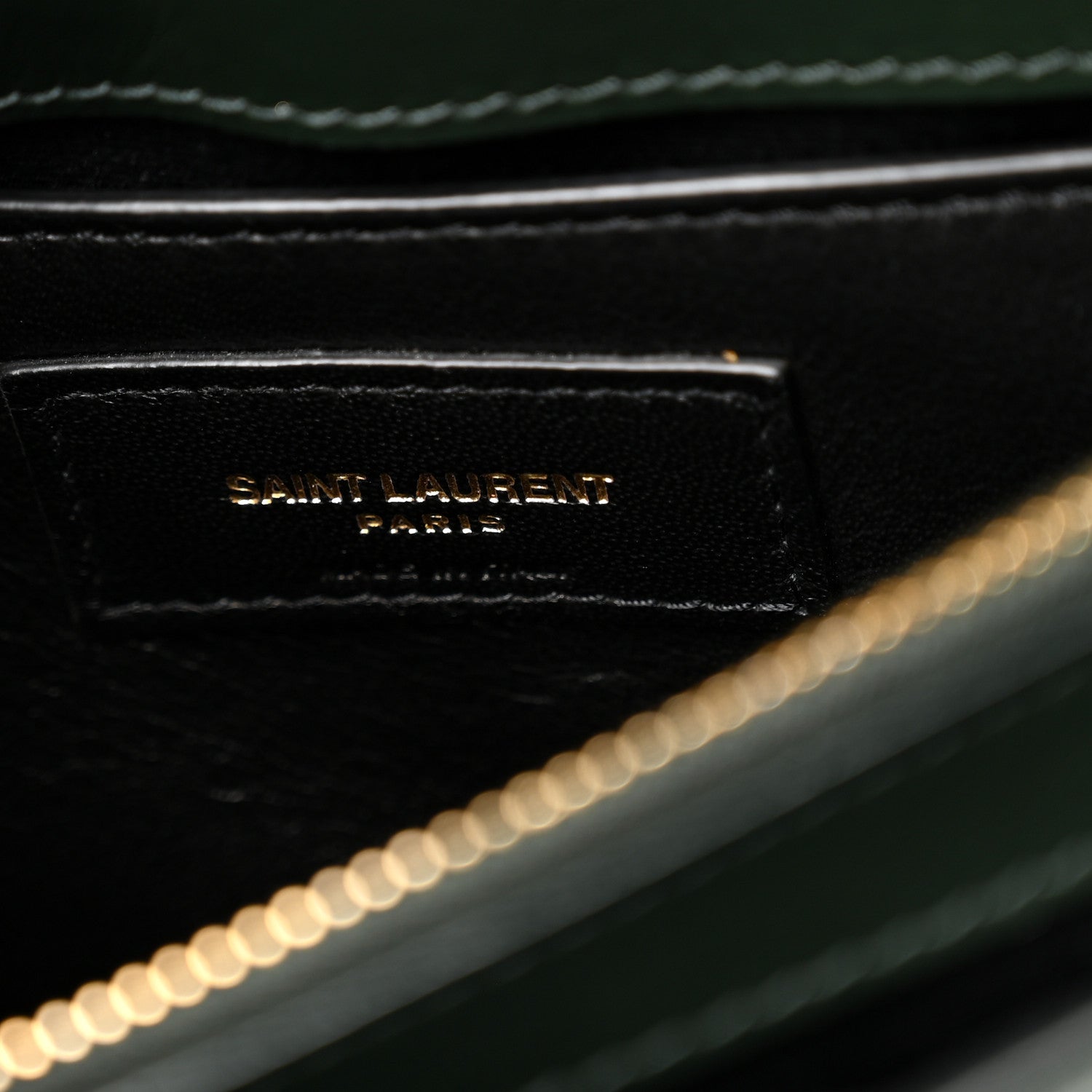 Saint Laurent Calfskin Y Quilted Monogram Small Loulou Chain Satchel Vert Fonce 7 of 10