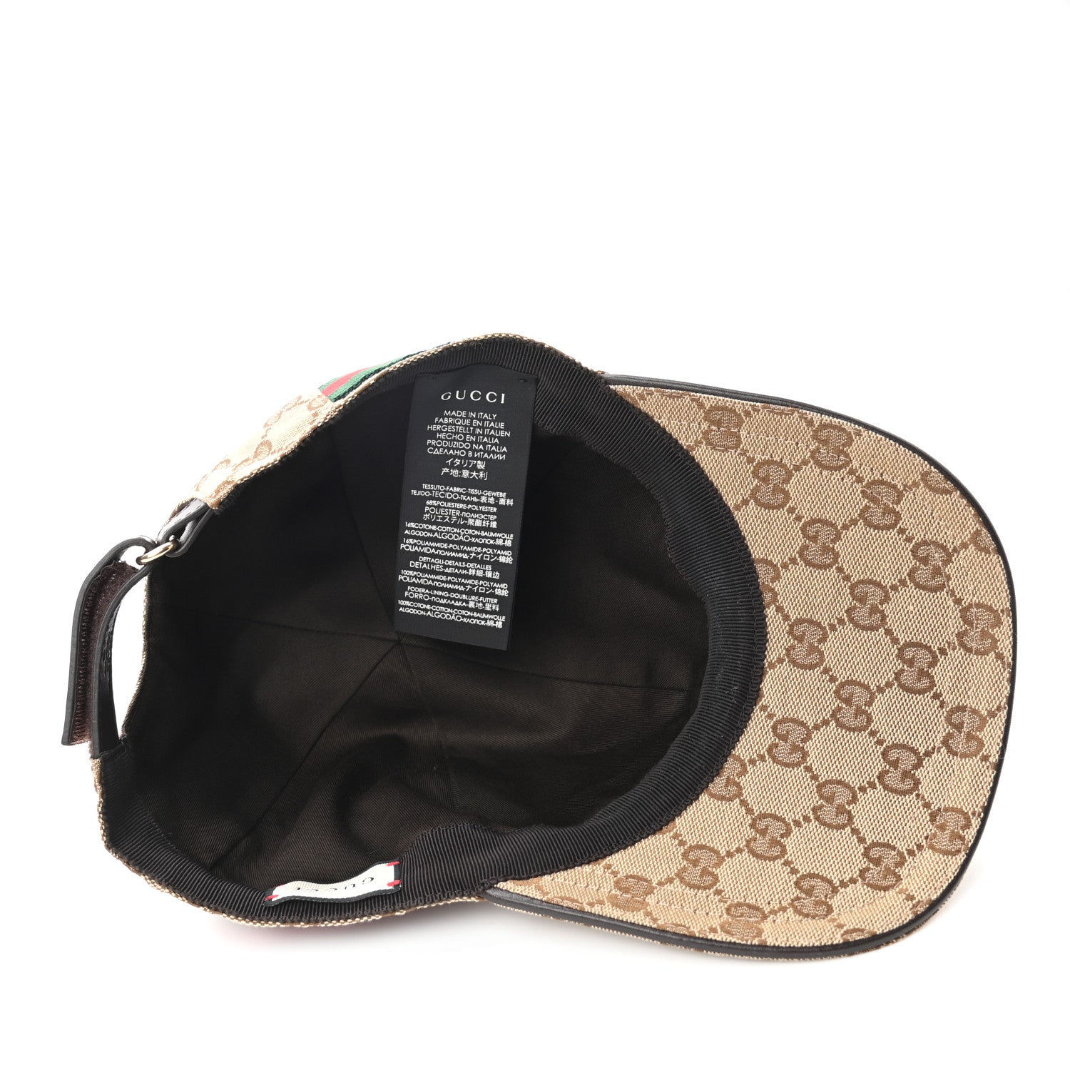 Gucci Monogram Web Baseball Hat M Beige Cocoa 7 of 9