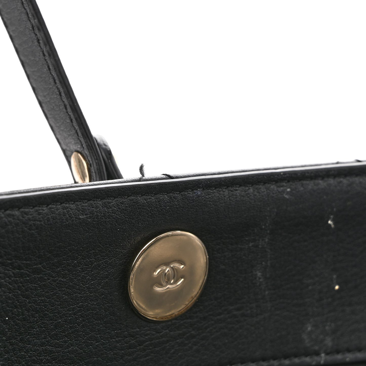Bullskin Stitched Large Shopping Bag Black