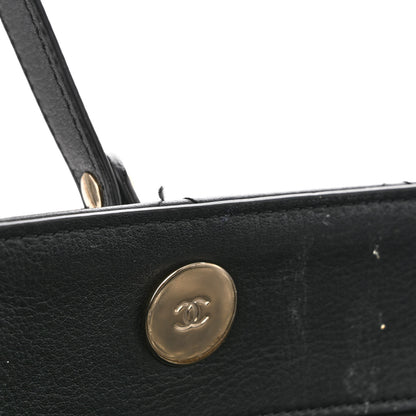 Chanel Bullskin Stitched Large Shopping Bag Black 11 of 11